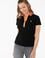 Kadın Siyah Basic Polo Yaka Tişört
