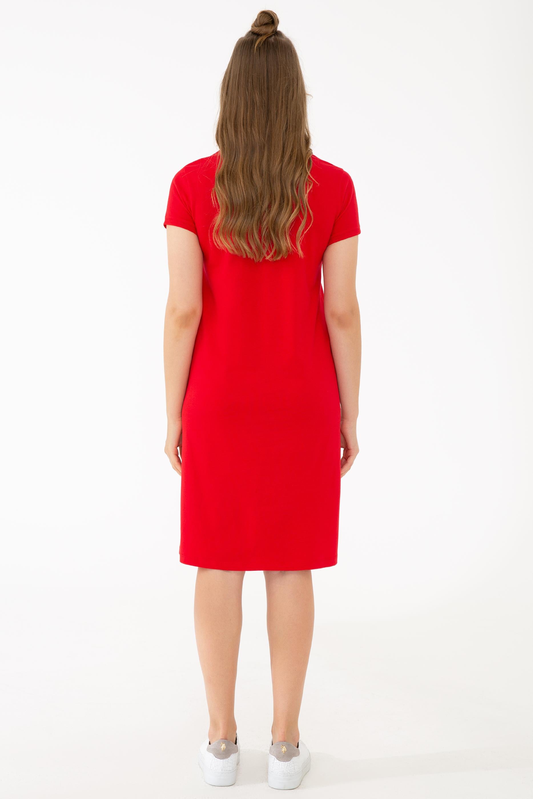 Kadın Kırmızı Örme Elbise