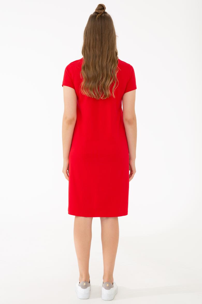 Kadın Kırmızı Örme Elbise - 50245198016