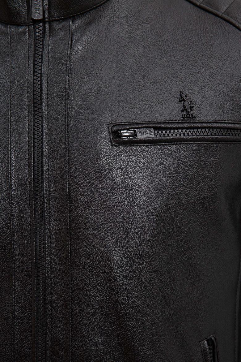 Erkek Siyah Deri Mont Kaban - 50231234004