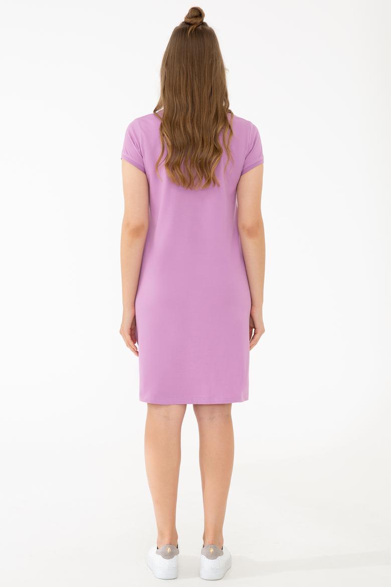 Kadın Eflatun Örme Elbise - 50245198055