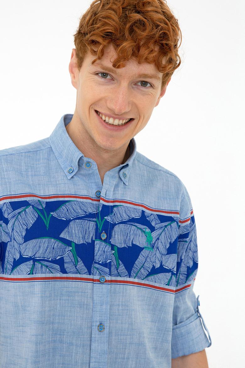 Erkek Lacivert Uzun Kollu Gömlek - 50218681009