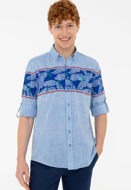 Erkek Lacivert Uzun Kollu Gömlek - 50218681009