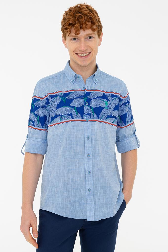 Erkek Lacivert Uzun Kollu Gömlek