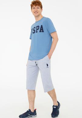 Erkek Gri Melanj Örme Şort - 50232294020