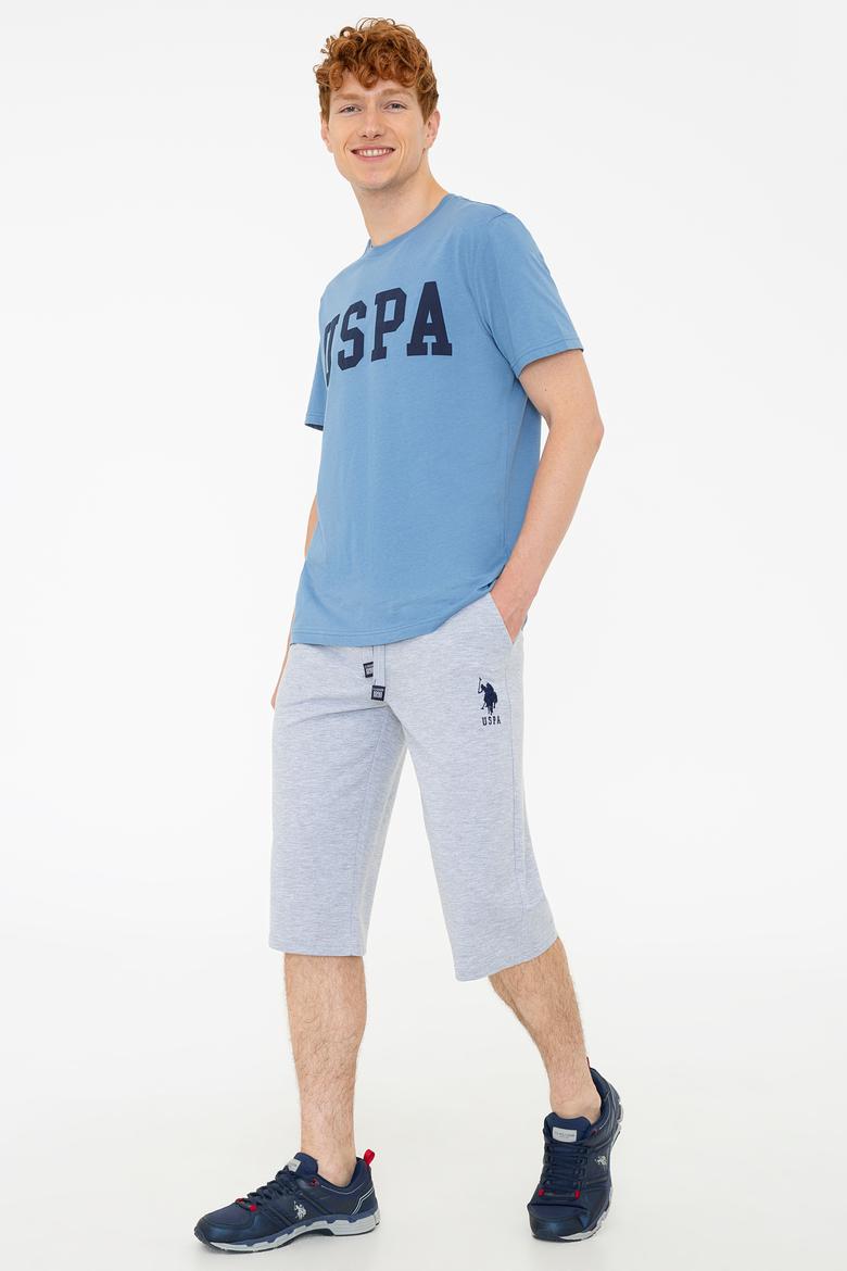 Erkek Gri Melanj Örme Şort - 50232294020