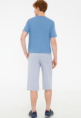 Erkek Gri Melanj Örme Şort - 50232294020