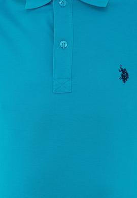 Erkek Petrol Polo Yaka Basic T-Shirt - 50232303393