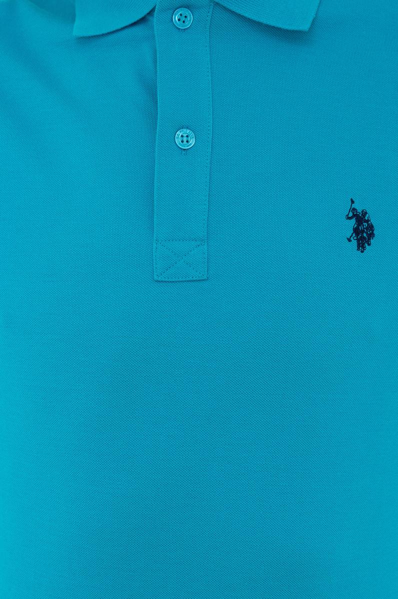 Erkek Petrol Polo Yaka Basic T-Shirt