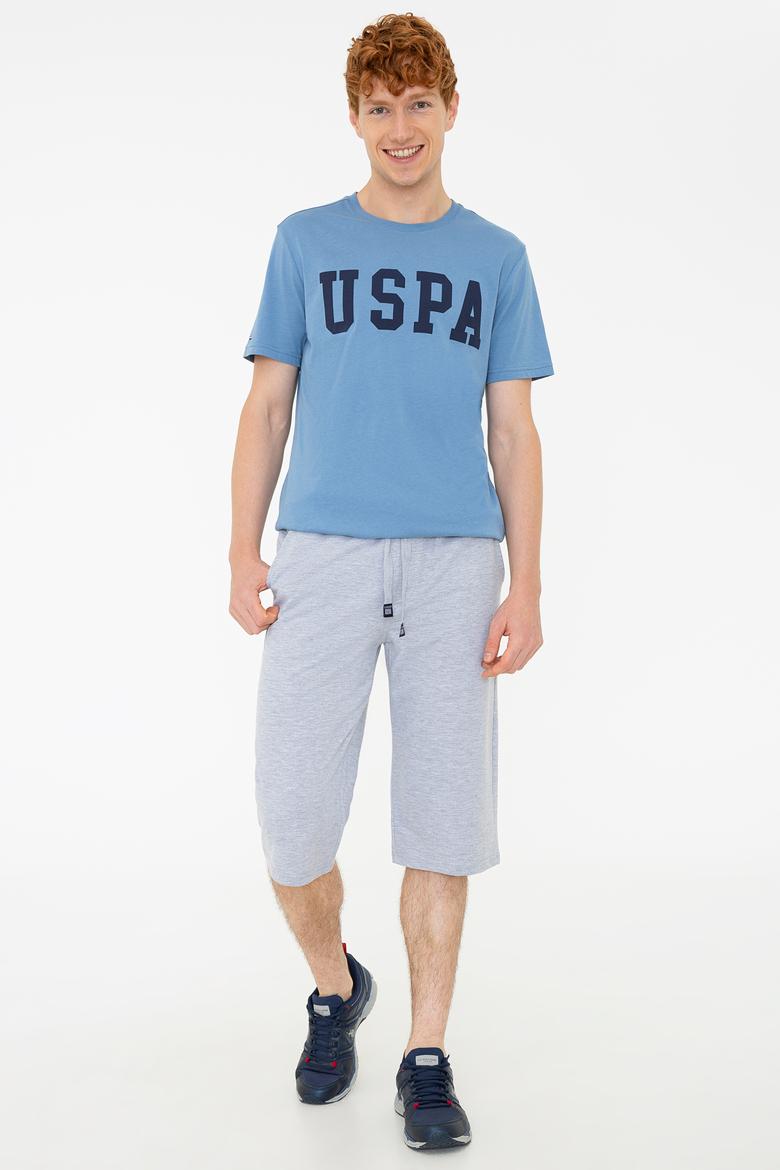 Erkek Gri Melanj Örme Şort