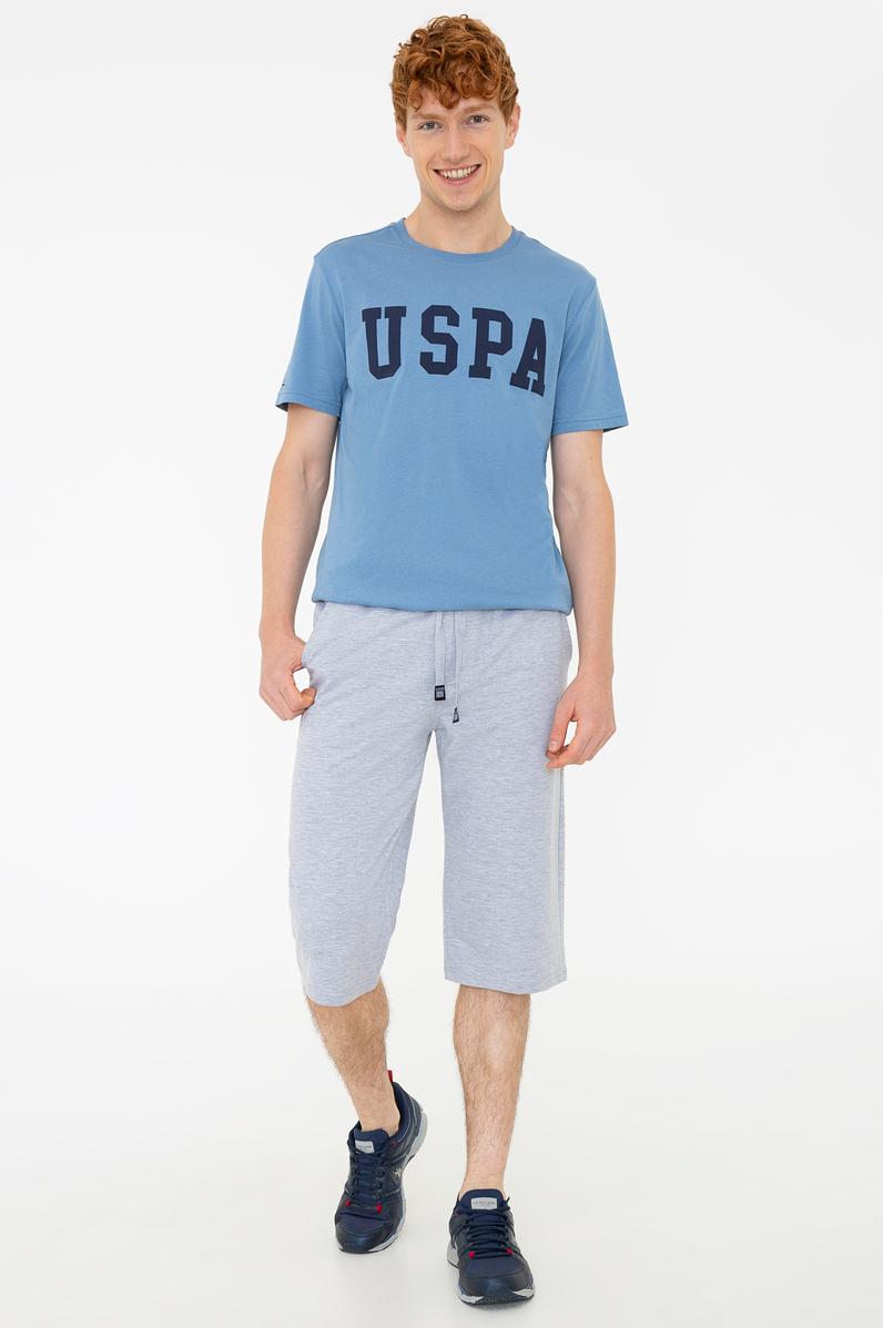 Erkek Gri Melanj Örme Şort