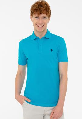 Erkek Petrol Polo Yaka Basic T-Shirt - 50232303393