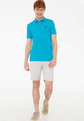 Erkek Petrol Polo Yaka Basic T-Shirt - 50232303393