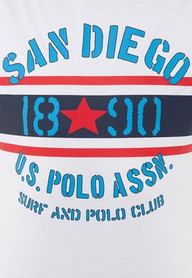 Erkek Beyaz Bisiklet Yaka T-Shirt - 50235385008