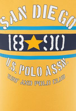 Erkek Sarı Bisiklet Yaka Tişört - 50235385028