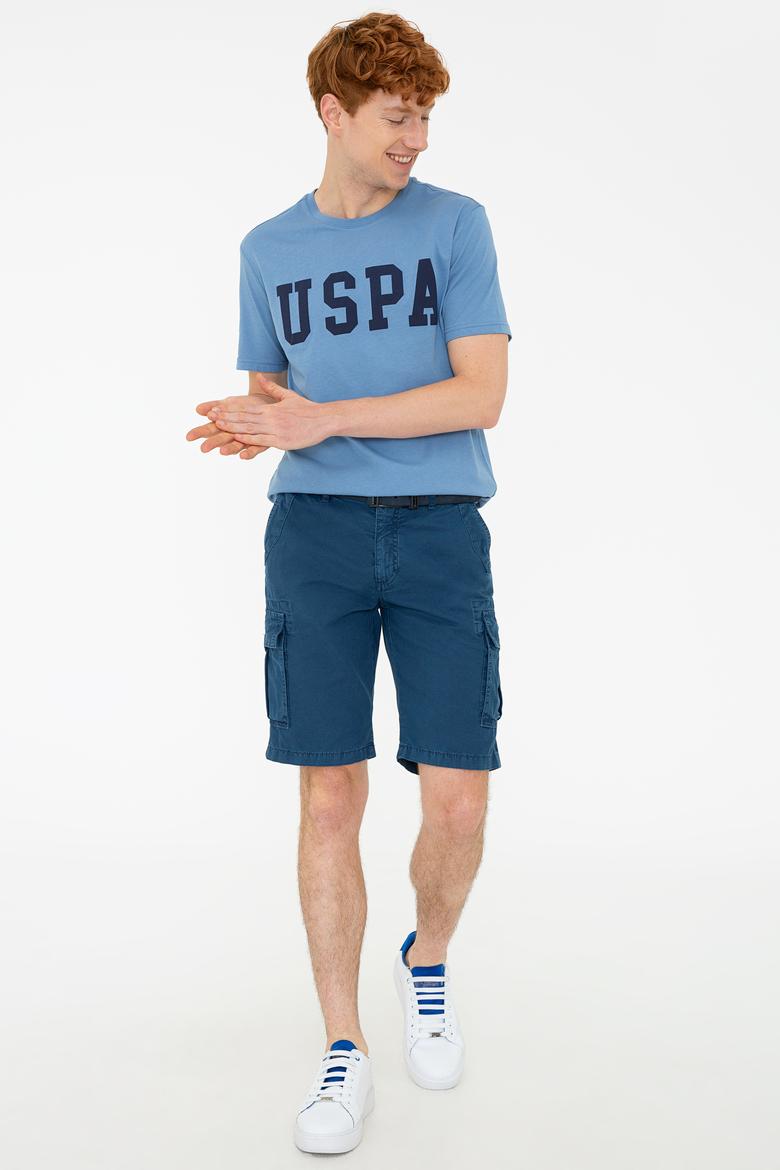 Erkek İndigo Basic Bisiklet Yaka Tişört - 50232300047