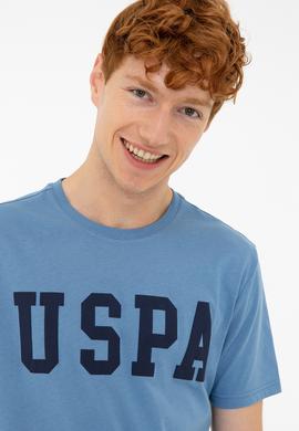 Erkek İndigo Basic Bisiklet Yaka Tişört - 50232300047