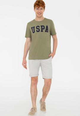 Erkek Haki Bisiklet Yaka Basic T-Shirt - 50232300097