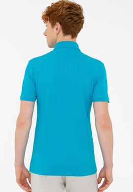 Erkek Petrol Polo Yaka Basic T-Shirt - 50232303393