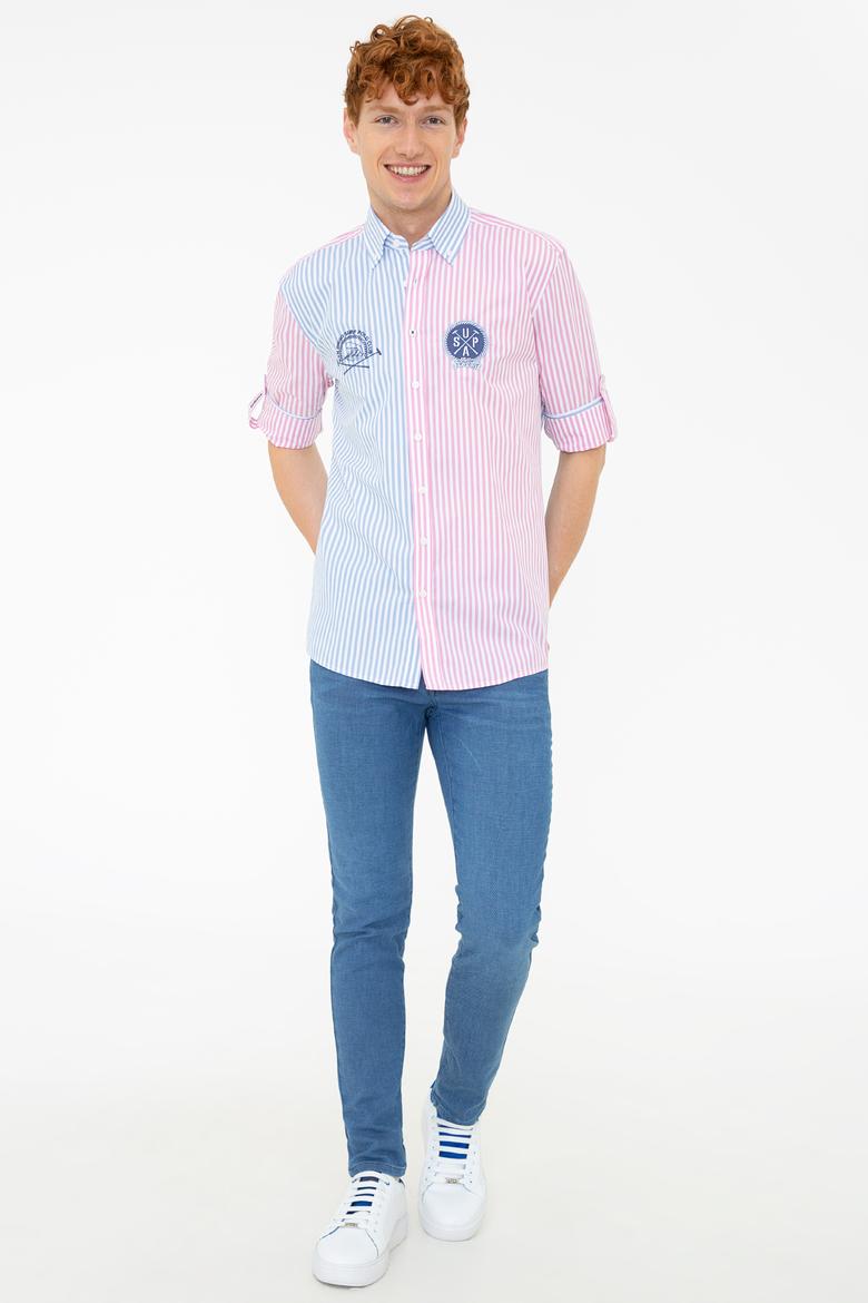 Erkek Pembe Uzun Kollu Gömlek - 50232885005