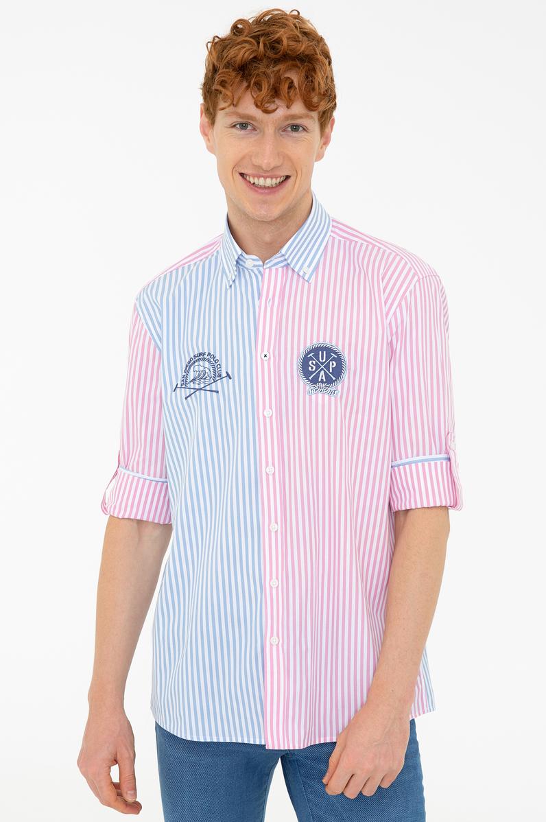 Erkek Pembe Uzun Kollu Gömlek