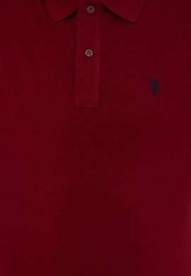 Erkek Bordo Polo Yaka Sweatshirt Basic - 50240202159