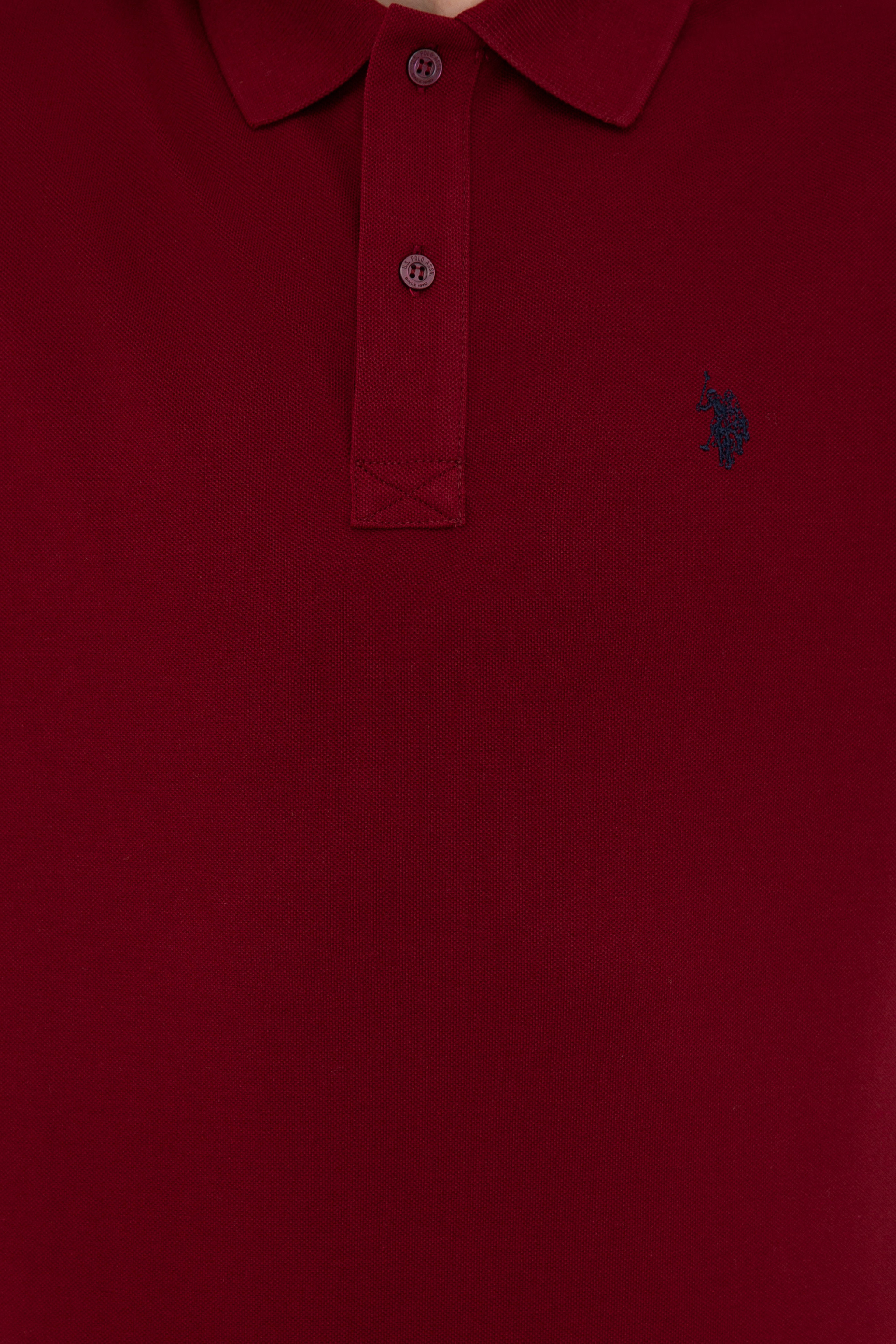 Erkek Bordo Polo Yaka Sweatshirt Basic