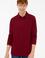 Erkek Bordo Polo Yaka Sweatshirt Basic
