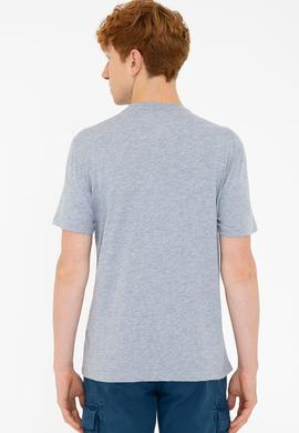 Erkek Gri Melanj Tişört - 50238273027