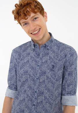 Erkek Lacivert Uzun Kollu Gömlek - 50240870001