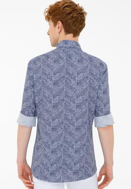 Erkek Lacivert Uzun Kollu Gömlek - 50240870001