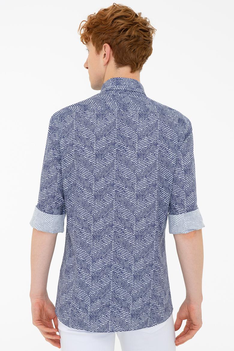 Erkek Lacivert Uzun Kollu Gömlek - 50240870001