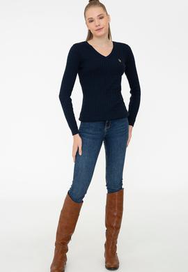 Kadın Lacivert Basic Kazak - 50237091005