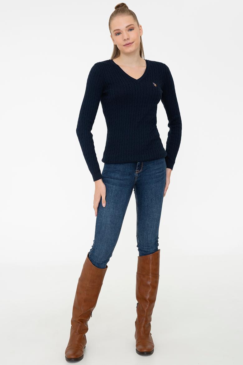 Kadın Lacivert Basic Kazak - 50237091005