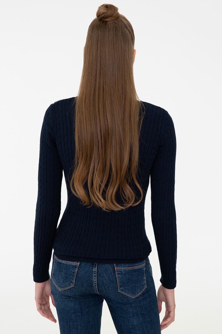 Kadın Lacivert Basic Kazak - 50237091005