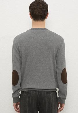 Erkek Antrasit Melanj Bisiklet Yaka Sweatshirt - 50225448021