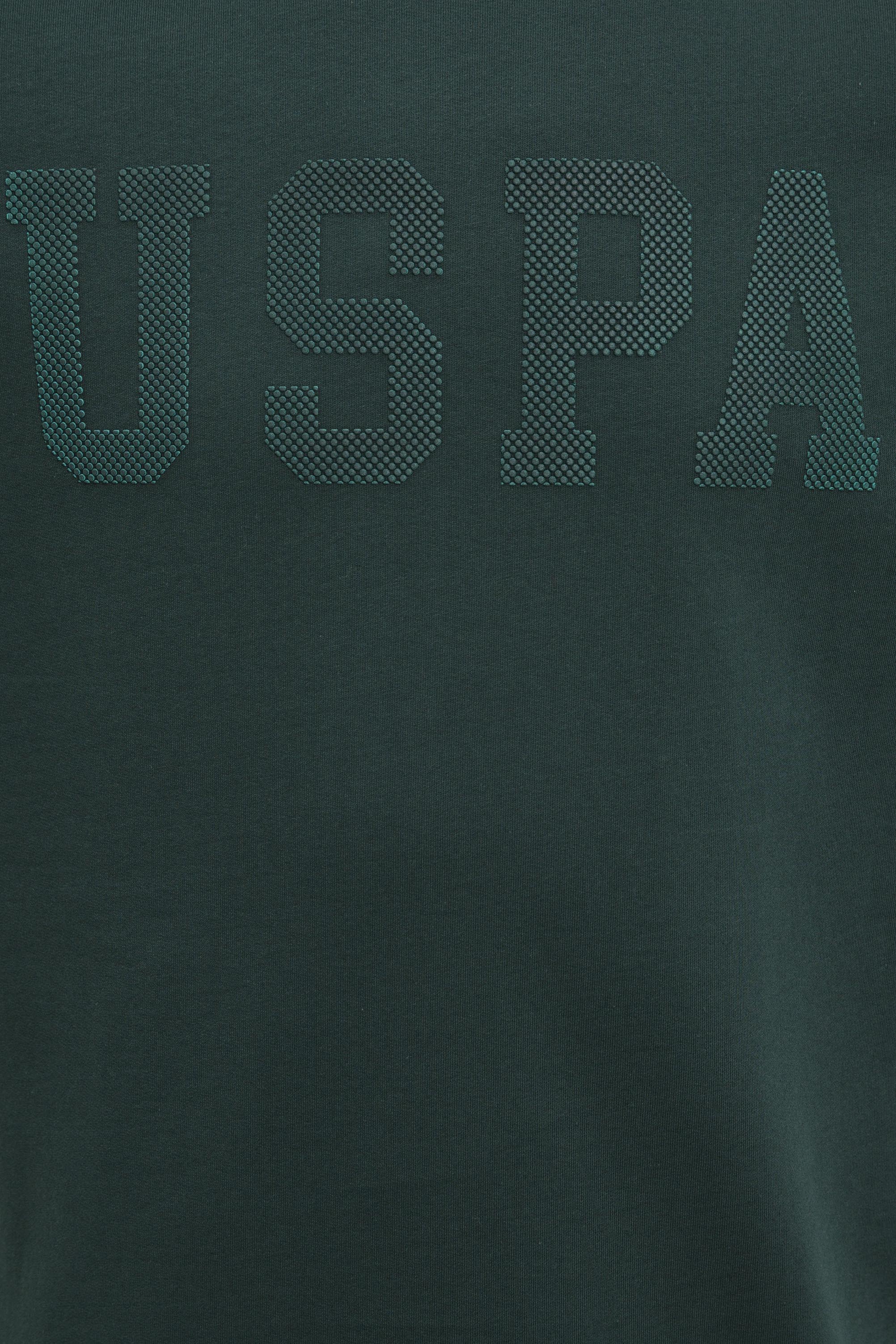 Erkek Koyu Yeşil Bisiklet Yaka Sweatshirt - Image 5