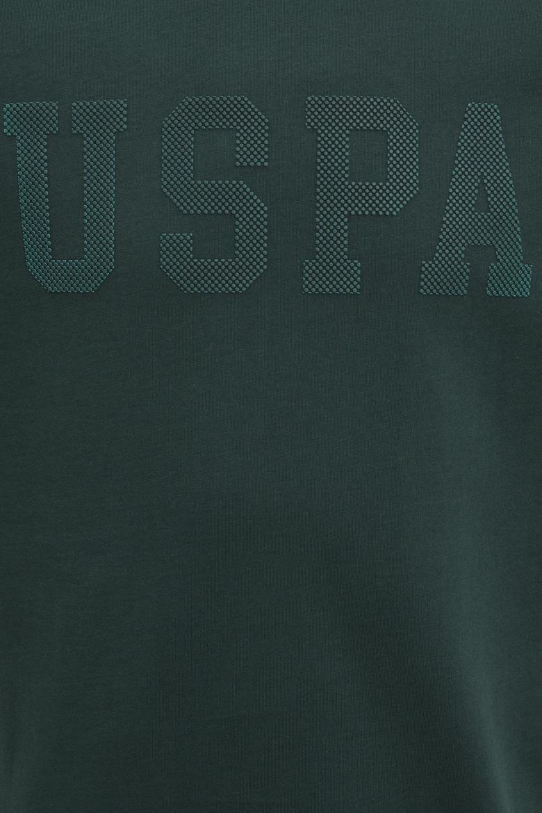 Erkek Koyu Yeşil Bisiklet Yaka Sweatshirt - 50225482012