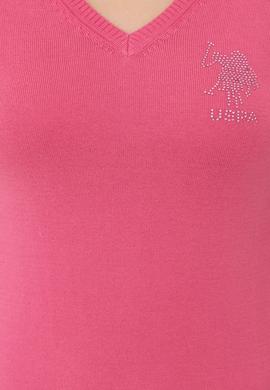 Kadın Pembe Triko Kazak Basic - 50206449008