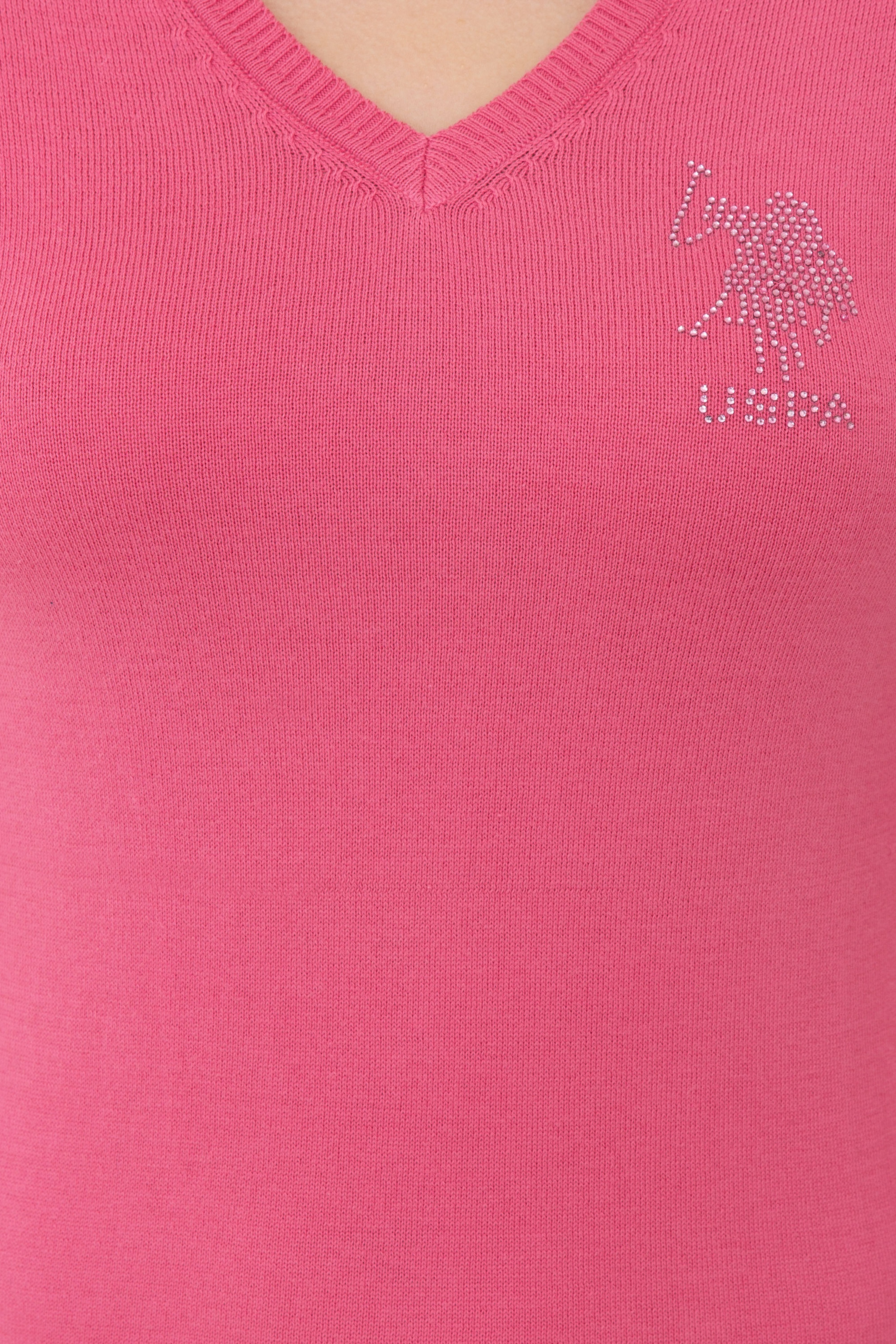 Kadın Pembe Triko Kazak Basic - Image 6