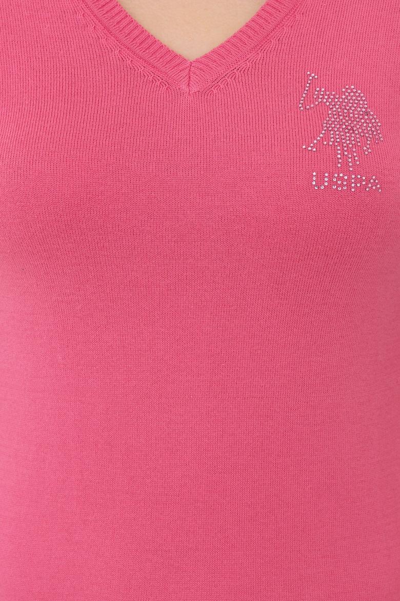 Kadın Pembe Triko Kazak Basic - 50206449008