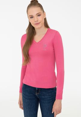 Kadın Pembe Triko Kazak Basic - 50206449008