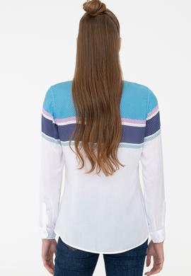 Kadın Petrol Mavisi Gömlek Uzunkol - 50235188009