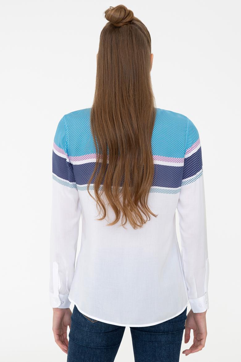 Kadın Petrol Mavisi Gömlek Uzunkol - 50235188009