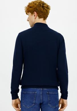 Erkek Lacivert Basic Triko Hırka - 50244265007