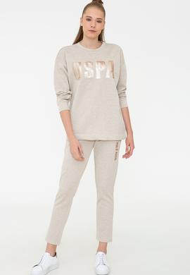 Kadın Bej Melanj Eşofman Altı - 50240713006