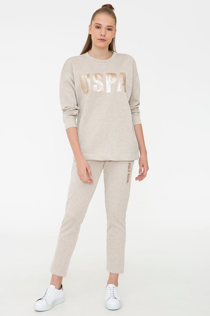 Kadın Bej Melanj Eşofman Altı