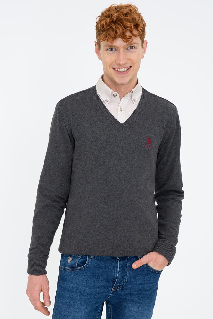 Erkek Antrasit Melanj Basic Kazak