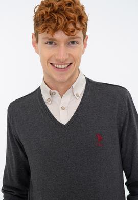 Erkek Antrasit Melanj Basic Kazak - 50224740073