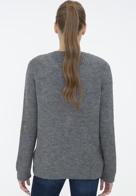 Kadın Gri Melanj Kazak - 50237627017